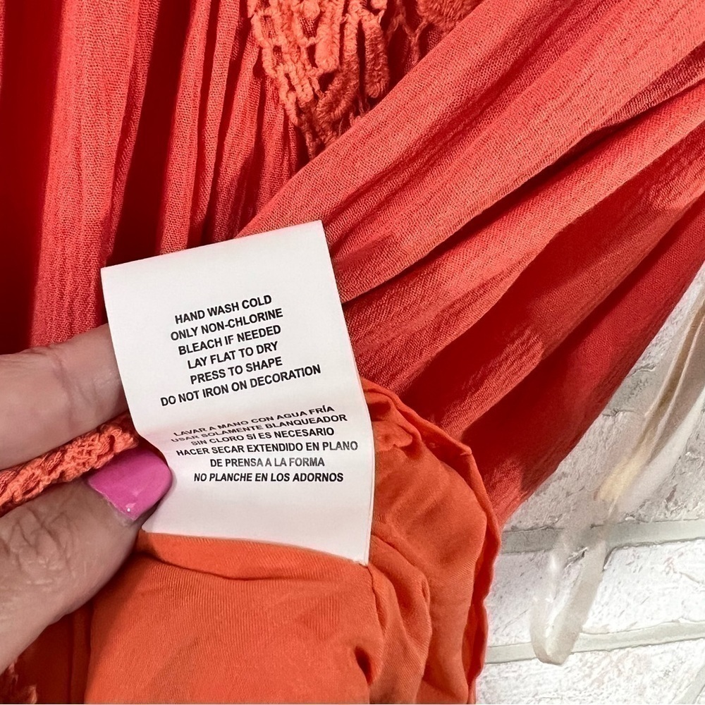 Altar’d State NWT Peach Lace Accent Sleeveless Romper Size M - Picture 14 of 15